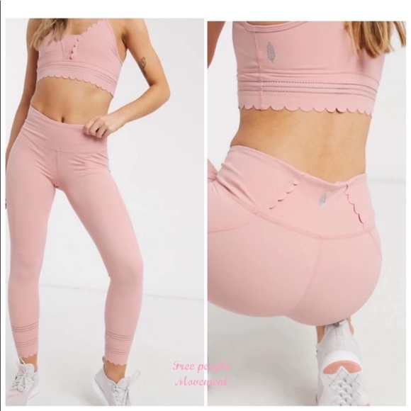 NWT Free People Leggings in Pink- Sizes XS, S & L - Picture 2 of 4
